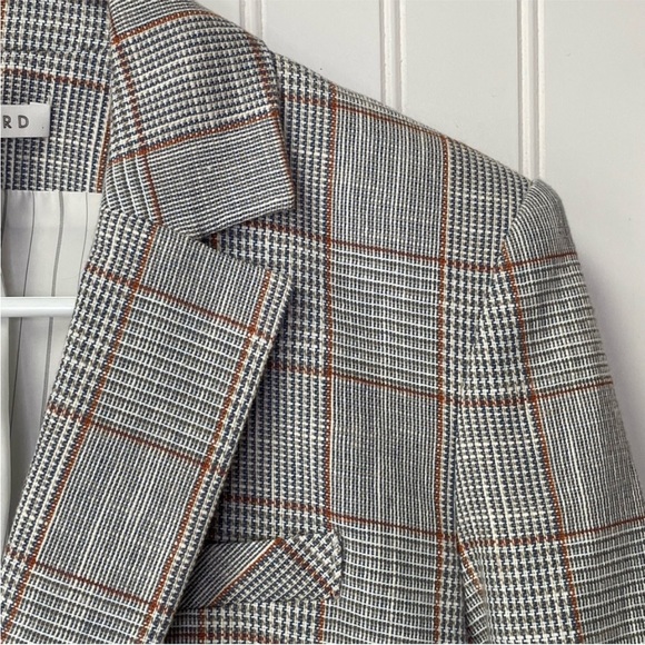 $698 Veronica Beard Schoolboy Dickey Jacket Blazer Plaid pearlized buttons sz 8 - Picture 14 of 15